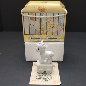 VGT, Precious Moments 'Happy Birthday Little Lamb #1 Enesco All Aboard .